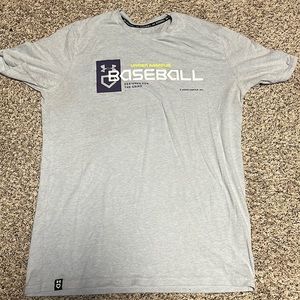 Under armour baseball grey shirt